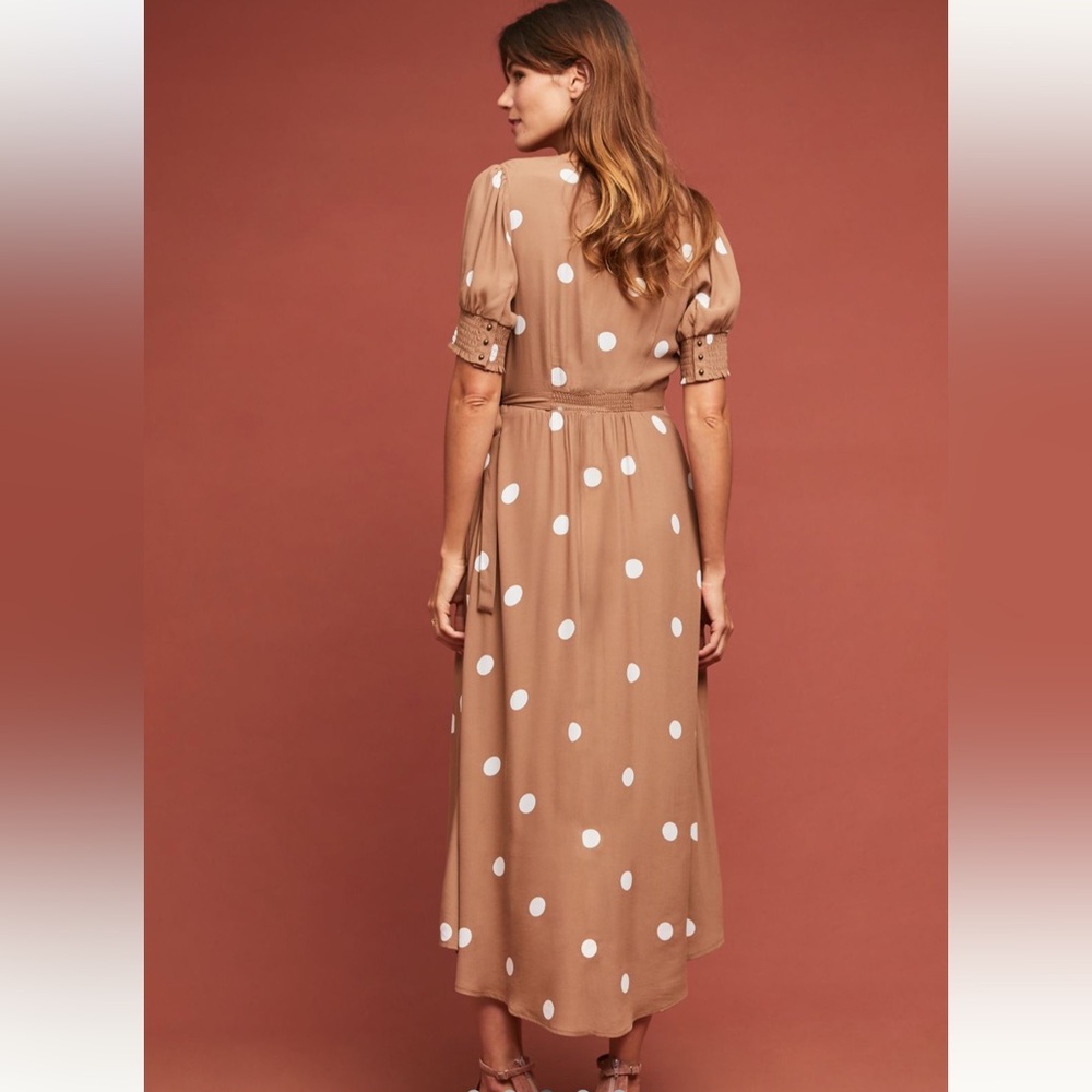 Anthropologie Maeve Bernice Polka Dot Wrap Dress (Size 4) - Picture 3 of 10